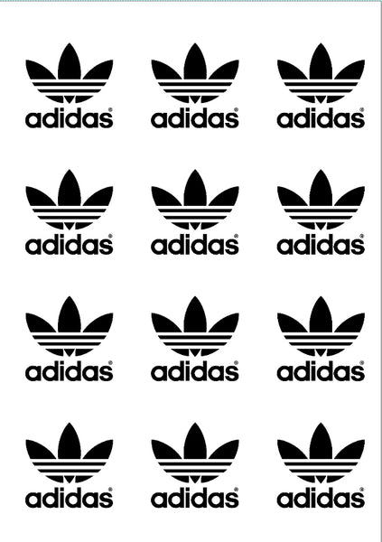 Adidas Logo Edible Print Premium Cupcake/Cookie Toppers Frosting Sheets 2 Sizes