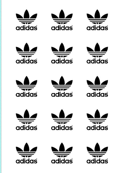 Adidas Logo Edible Print Premium Cupcake/Cookie Toppers Frosting Sheets 2 Sizes