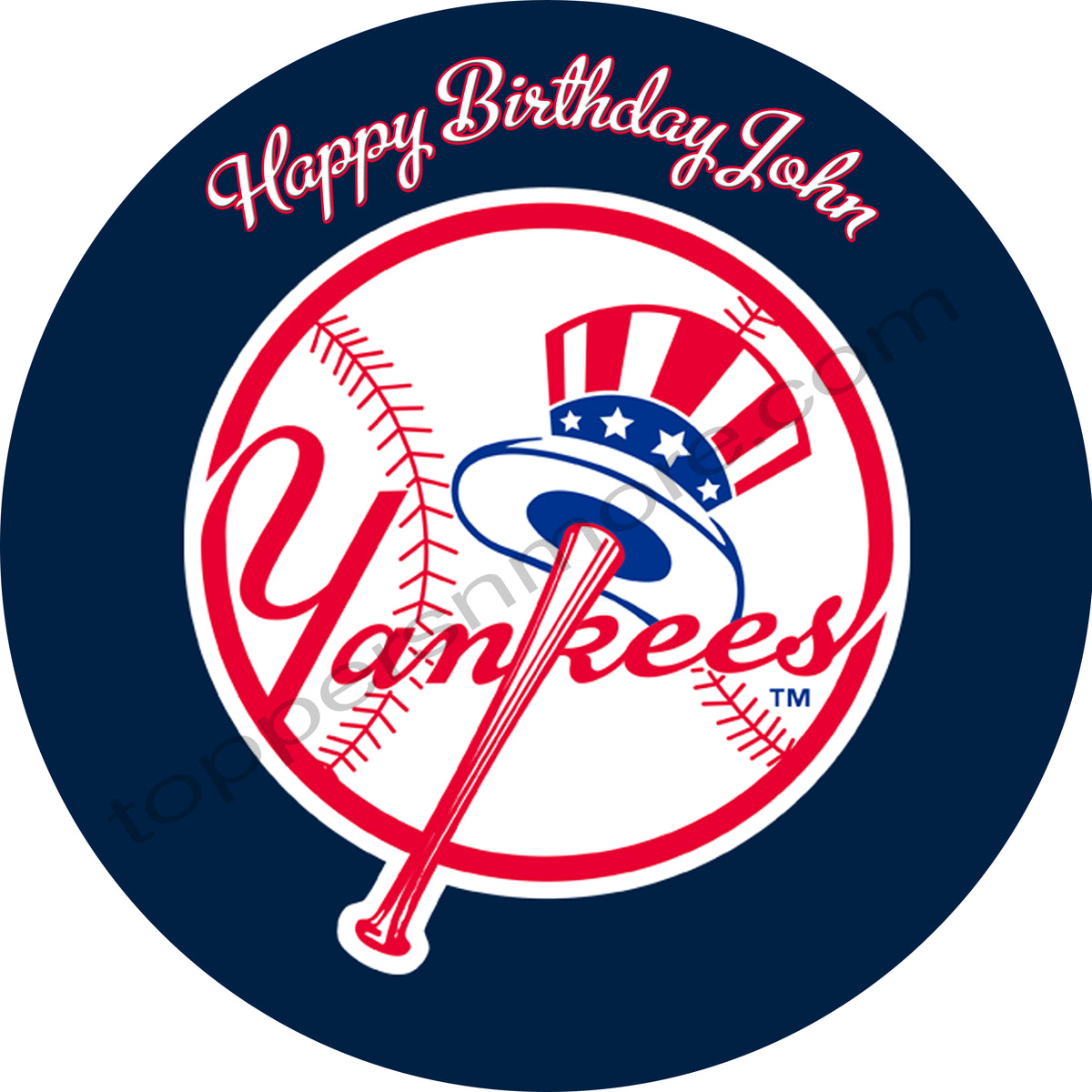 New York Yankees NY Edible Image Cake Topper Personalized Birthday Sheet  Decoration Custom Party Frosting Transfer Fondant