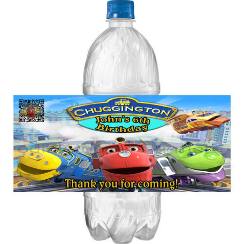 Personalized CHUGGINGTON Glossy Water Bottle Labels, Party Favors,