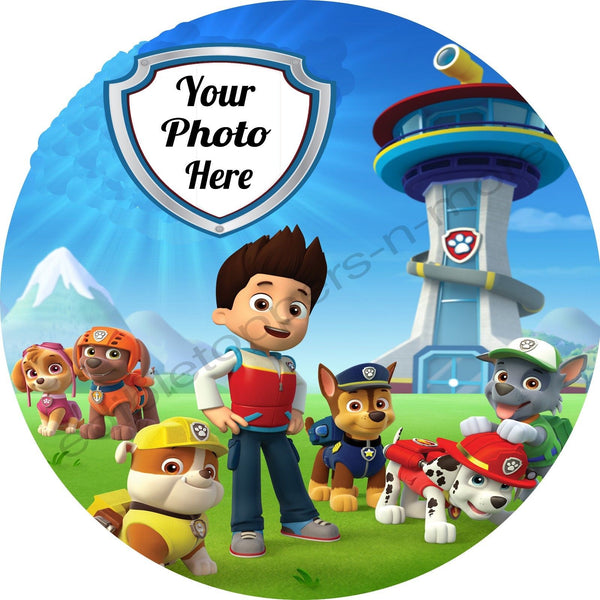 Paw Patrol Personalized Edible Print Premium Cake Topper Frosting Sheets 3 Sizes