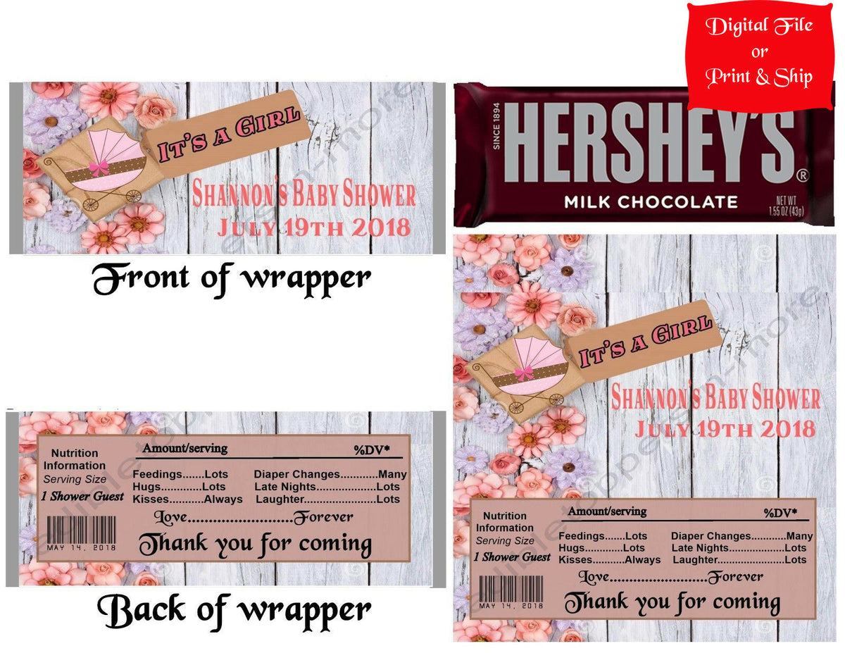 Baby shower sale hershey bar wrappers