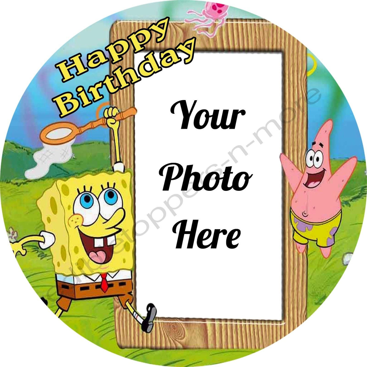 SPONGEBOB SQUAREPANTS edible cake topper Picture birthday sugar paper sheet