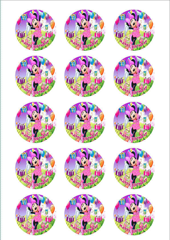 minnie mouse printable cupcake toppers
