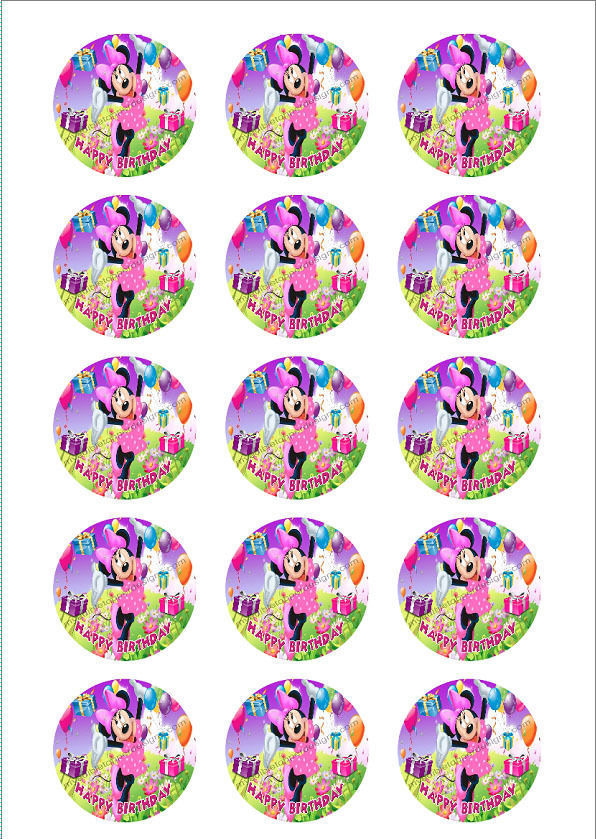 Minnie Mouse Printable Cupcake Toppers