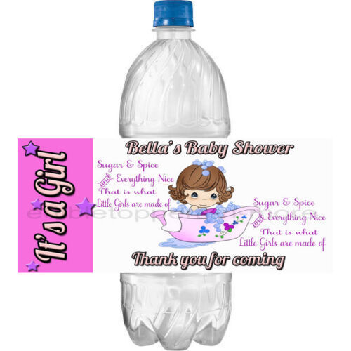 Personalized BABY SHOWER Glossy Water Bottle Labels, Party Favors