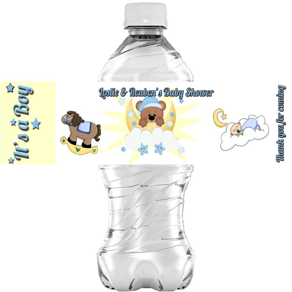 Personalized BABY SHOWER Glossy Water Bottle Labels, Party Favors