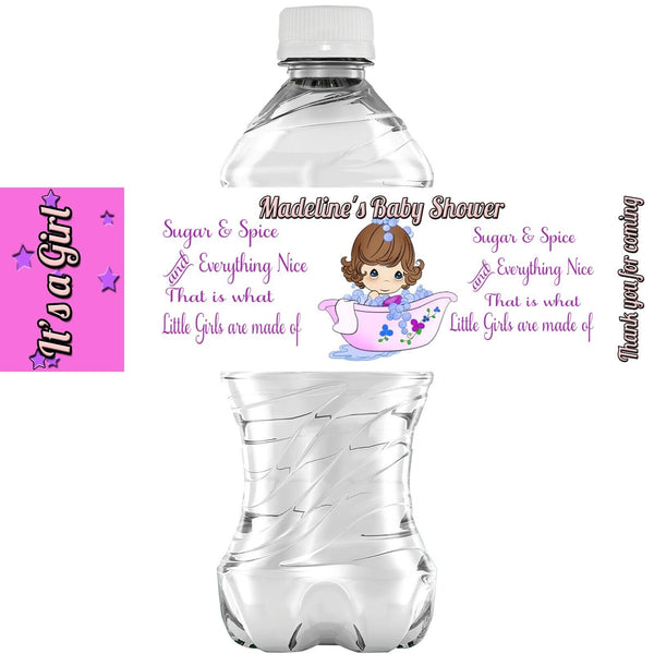 Personalized BABY SHOWER Glossy Water Bottle Labels, Party Favors