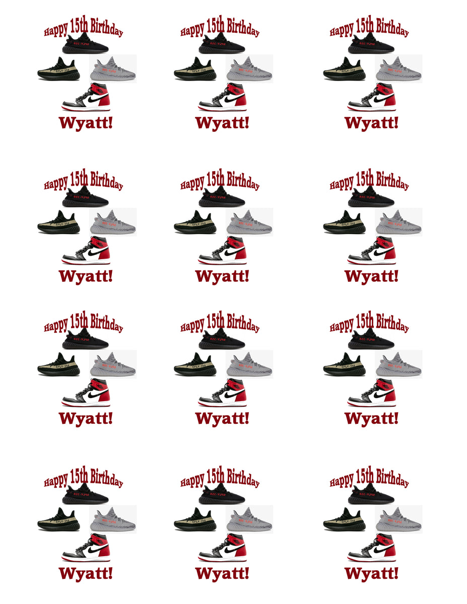 Adidas Yeezy Shoe Personalized Edible Print Premium Cake Topper Frosting  Sheets 5 Sizes