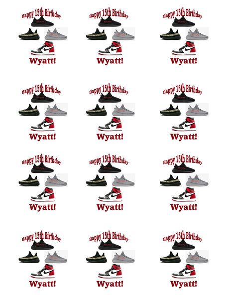 Adidas Yeezy Shoe Personalized Edible Print Premium Cake Topper Frosting Sheets 5 Sizes