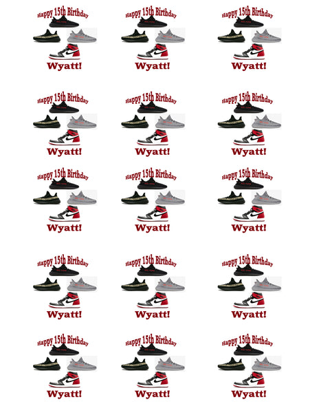 Adidas Yeezy Shoe Personalized Edible Print Premium Cake Topper Frosting Sheets 5 Sizes