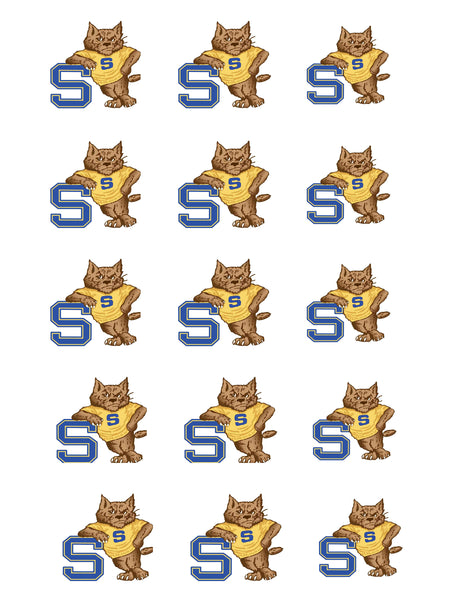 (12) Sheets of 2" New Castle, Seneca Valley and Shenango Wildcats Edible Cupcake/Cookie Toppers