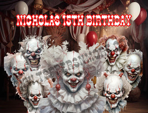 Killer Klowns Personalized Edible Print Premium Cake Topper Frosting Sheets 5 Sizes