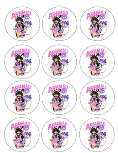 (12) 2.5"Aphmau characters Edible Print Premium Cupcake/Cookie Toppers Frosting Sheets (Copy)