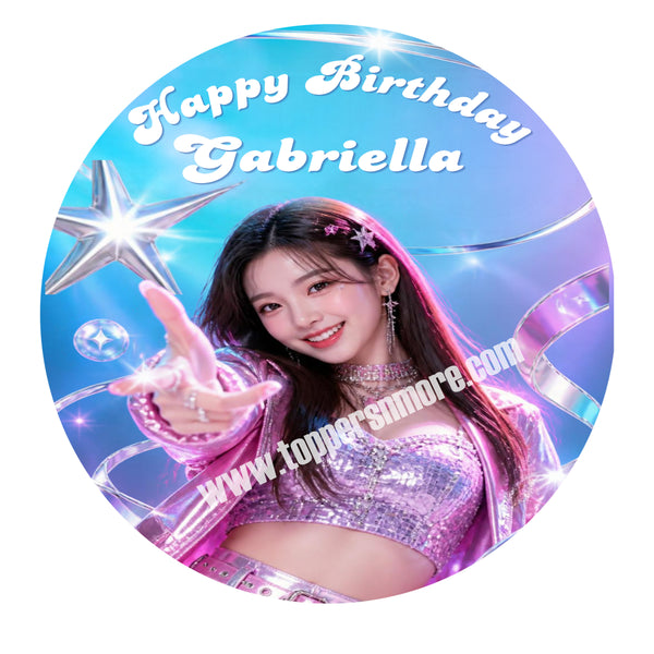 K POP Demon Hunter  ZOEY Personalized Edible Print Premium Cake Toppers Frosting Sheets 5 Sizes (Copy)