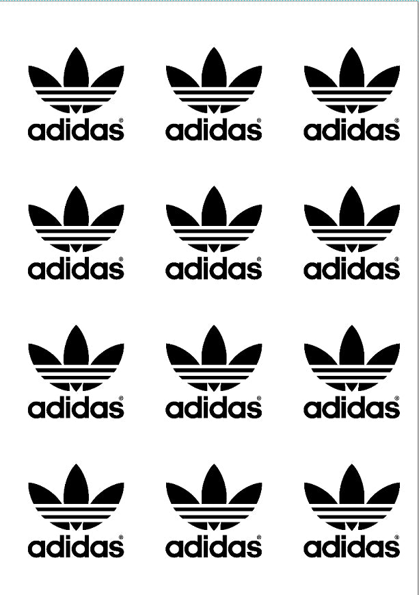 Adidas Logo Edible Print Premium Cupcake/Cookie Toppers Frosting Sheets 2 Sizes