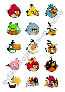 Angry Birds Edible Print Premium Cupcake/Cookie Toppers Frosting Sheets 2 Sizes