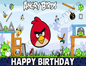 Angry Birds Personalized Edible Print Premium Cake Toppers Frosting Sheets 5 Sizes