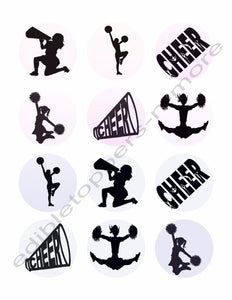 Cheerleading Edible Print Premium Cupcake/Cookie Toppers Frosting Sheets 2 Sizes