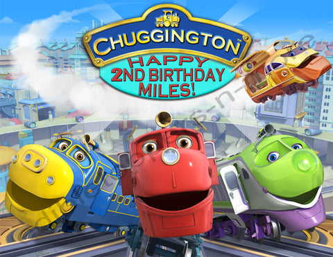 Chuggington Personalized Edible Print Premium Cake Toppers Frosting Sheets 5 Sizes