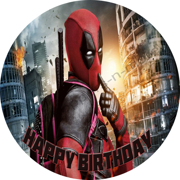 Deadpool Personalized Edible Print Premium Cake Toppers Frosting Sheets 5 Sizes