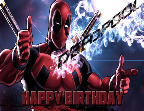 Deadpool Personalized Edible Print Premium Cake Toppers Frosting Sheets 2 Sizes