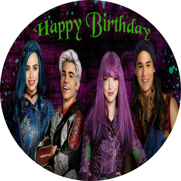 Descendants Personalized Edible Print Premium Cake Toppers Frosting Sheets 5 Sizes