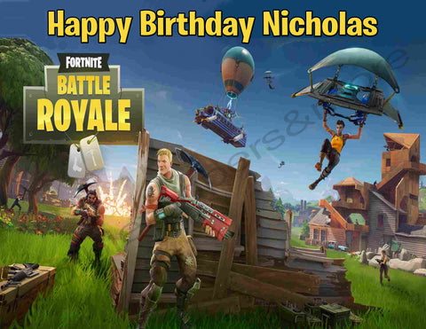 Fortnite Personalized Edible Print Premium Cake Toppers Frosting Sheets 5 Sizes