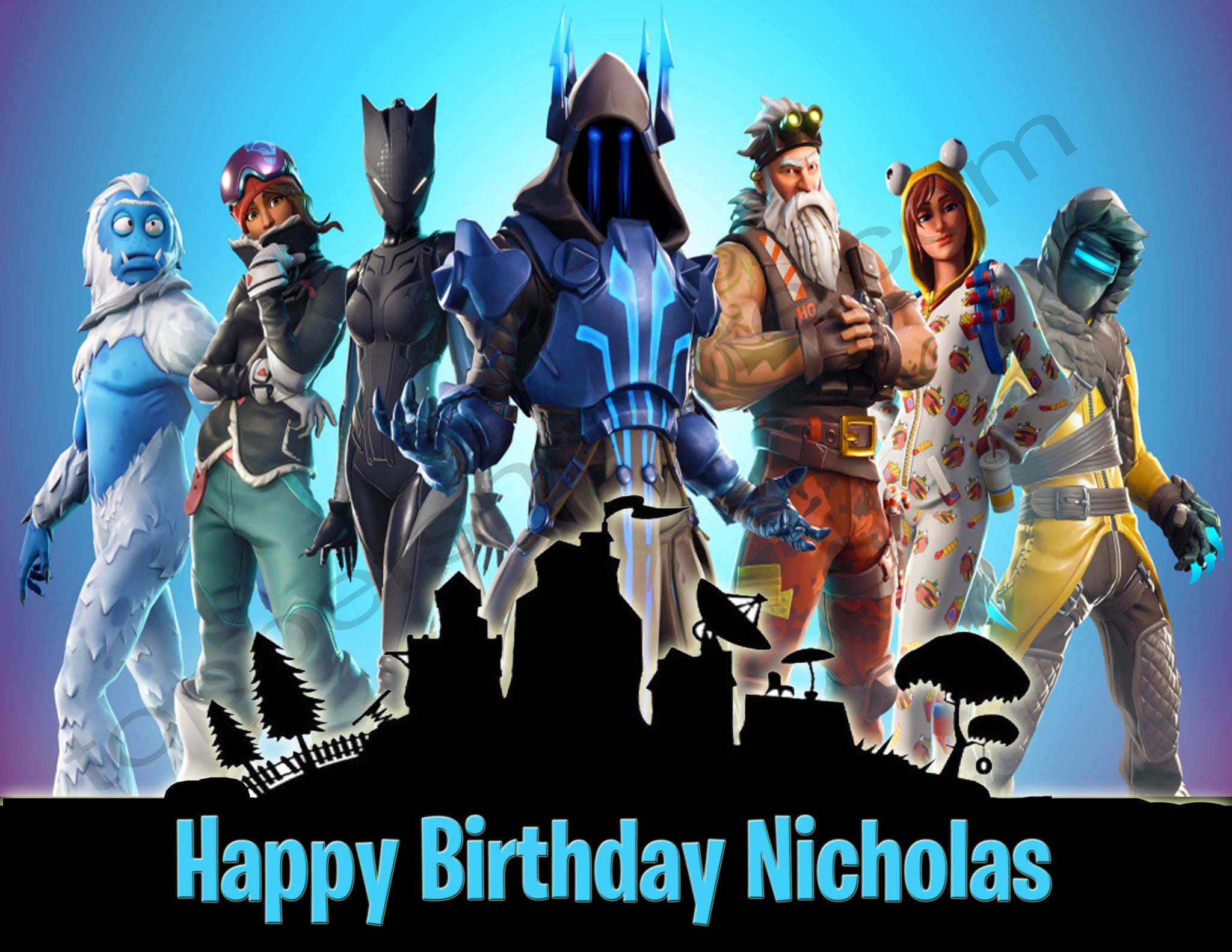 Fortnite Personalized Edible Print Premium Cake Toppers Frosting Sheets 5 Sizes