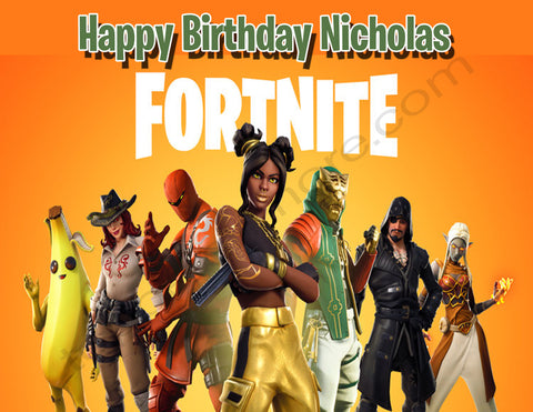 Fortnite Personalized Edible Print Premium Cake Toppers Frosting Sheets 5 Sizes