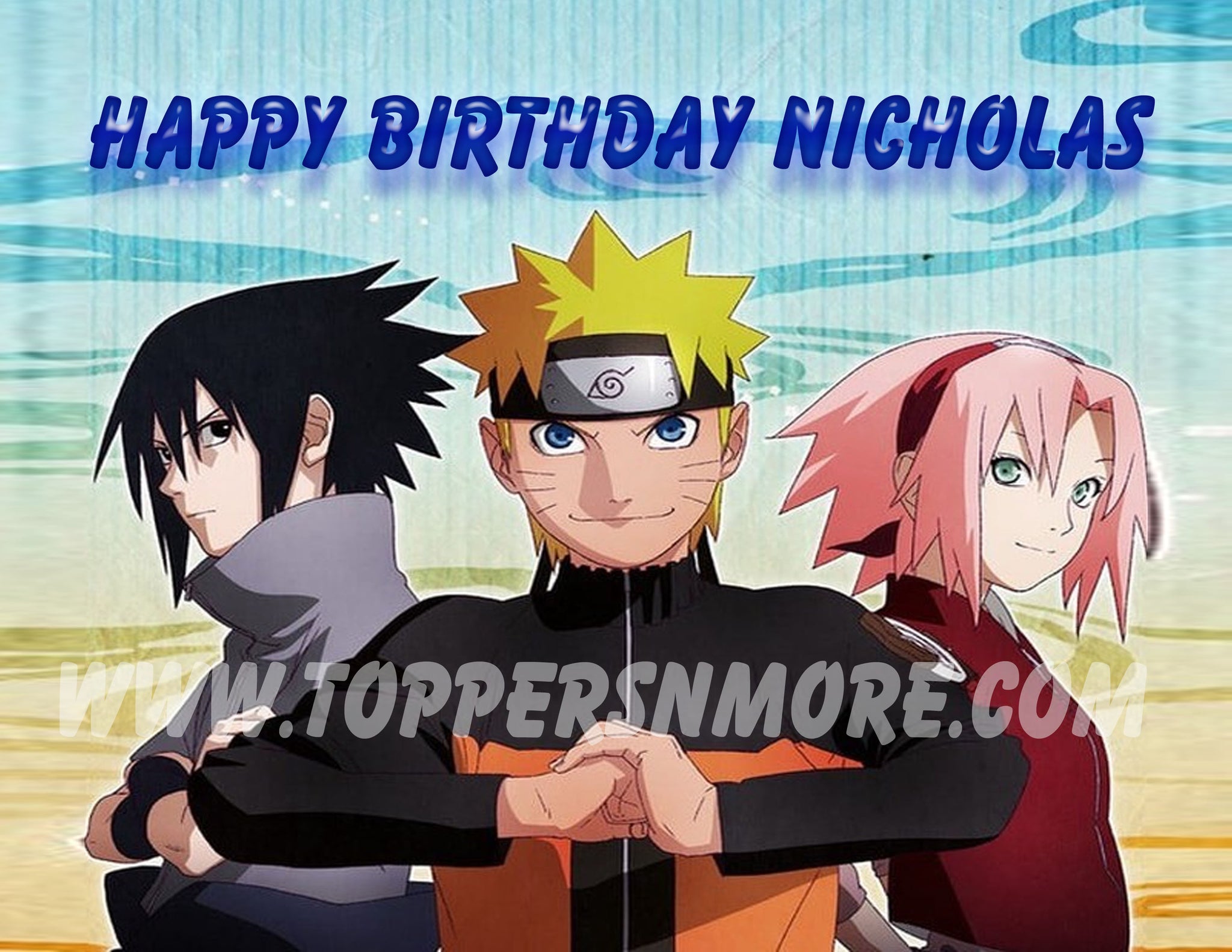 Naruto Personalized Edible Print Premium Cake Topper Frosting Sheets 5 Sizes