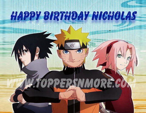 Naruto Personalized Edible Print Premium Cake Topper Frosting Sheets 5 Sizes