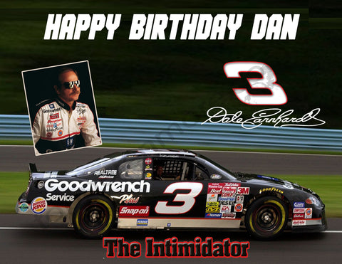 Nascar Dale Earnhardt Sr. Personalized Edible Print Premium Cake Topper Frosting Sheets 5 Sizes
