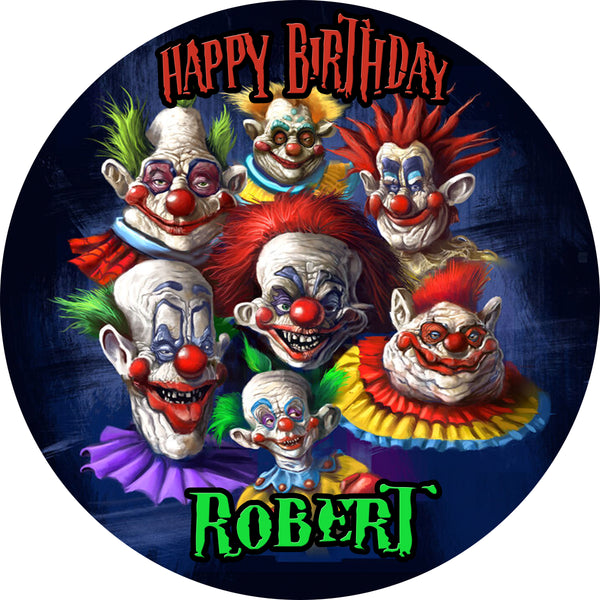 Killer Klowns Personalized Edible Print Premium Cake Topper Frosting Sheets 5 Sizes