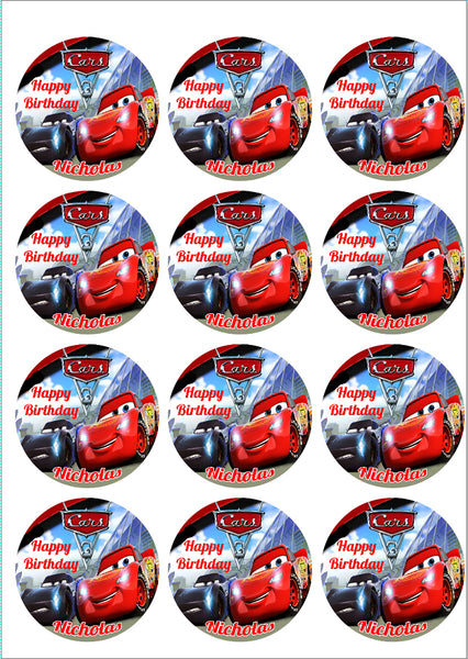 Disney's Cars 3 Personalized Edible Print Premium Cake Toppers Frosting Sheets 5 Sizes