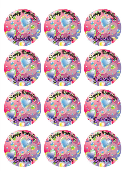 Bubbles Personalized Edible Print Premium Cake Toppers Frosting Sheets 5 Sizes