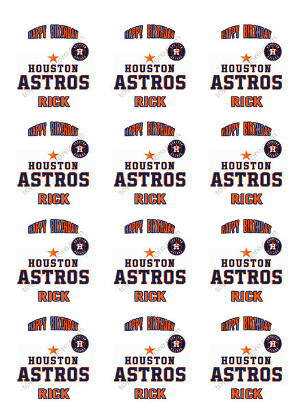 Houston Astros Personalized Edible Print Premium Cake Toppers Frosting Sheets 5 Sizes