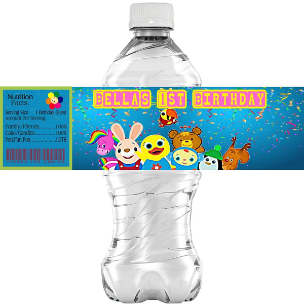 (10) Personalized BABY FIRST Glossy Water Bottle Labels, Party Favors, 2 Sizes