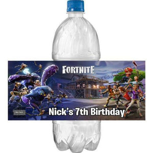(10) Personalized GAMING Glossy Water Bottle Labels, Party Favors, 2 Sizes