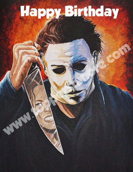 Halloween Michael Myers Personalized Edible Print Premium Cake Toppers Frosting Sheets 5 Sizes