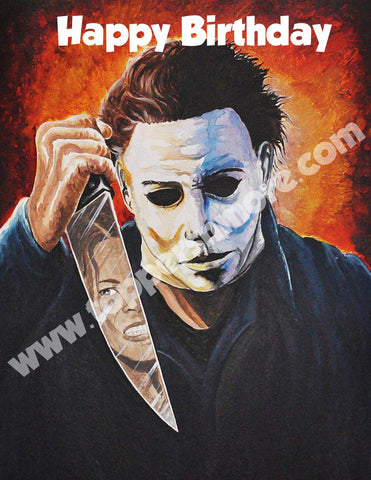 Halloween Michael Myers Personalized Edible Print Premium Cake Toppers Frosting Sheets 5 Sizes