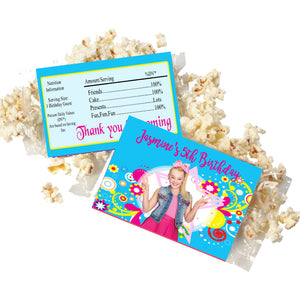 (12) Personalized JOJO SIWA Microwave Popcorn Wrappers Party Favors Standard Size