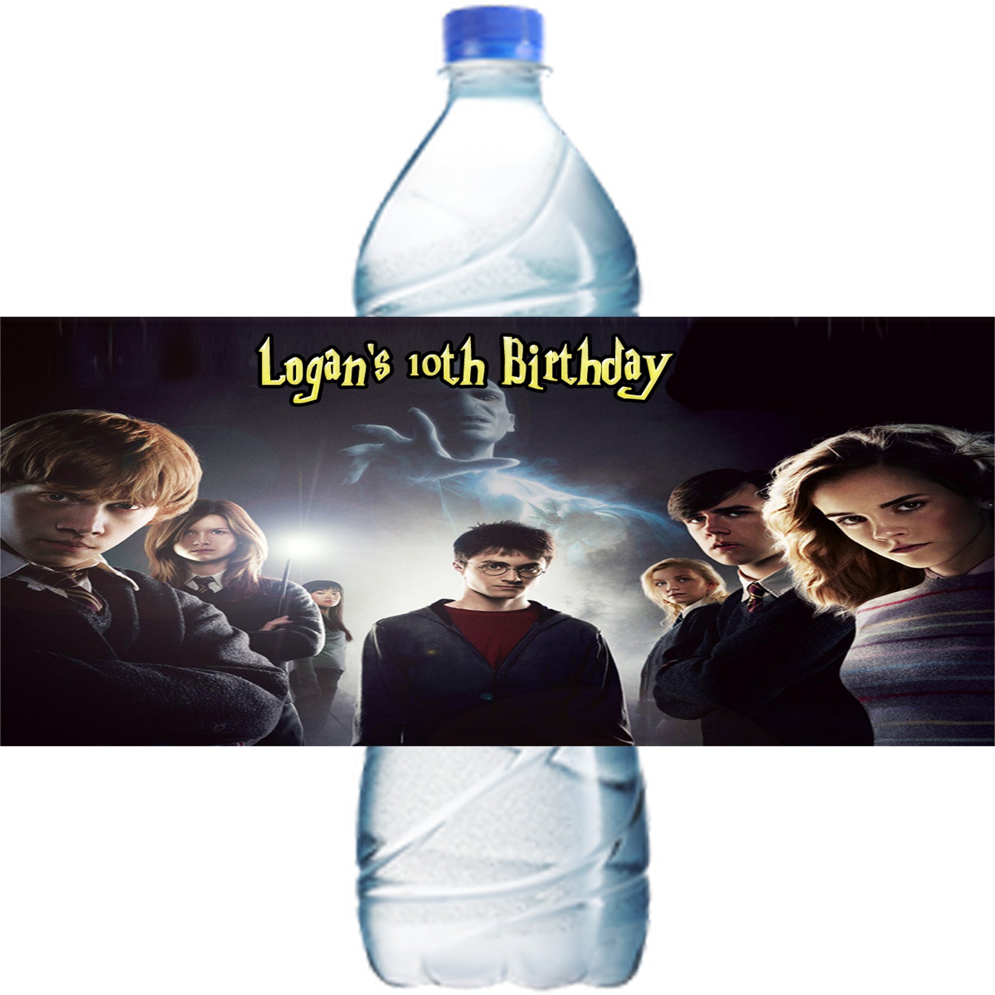 (10) Personalized HARRY POTTER Glossy Water Bottle Labels, Party Favors, 2 Sizes