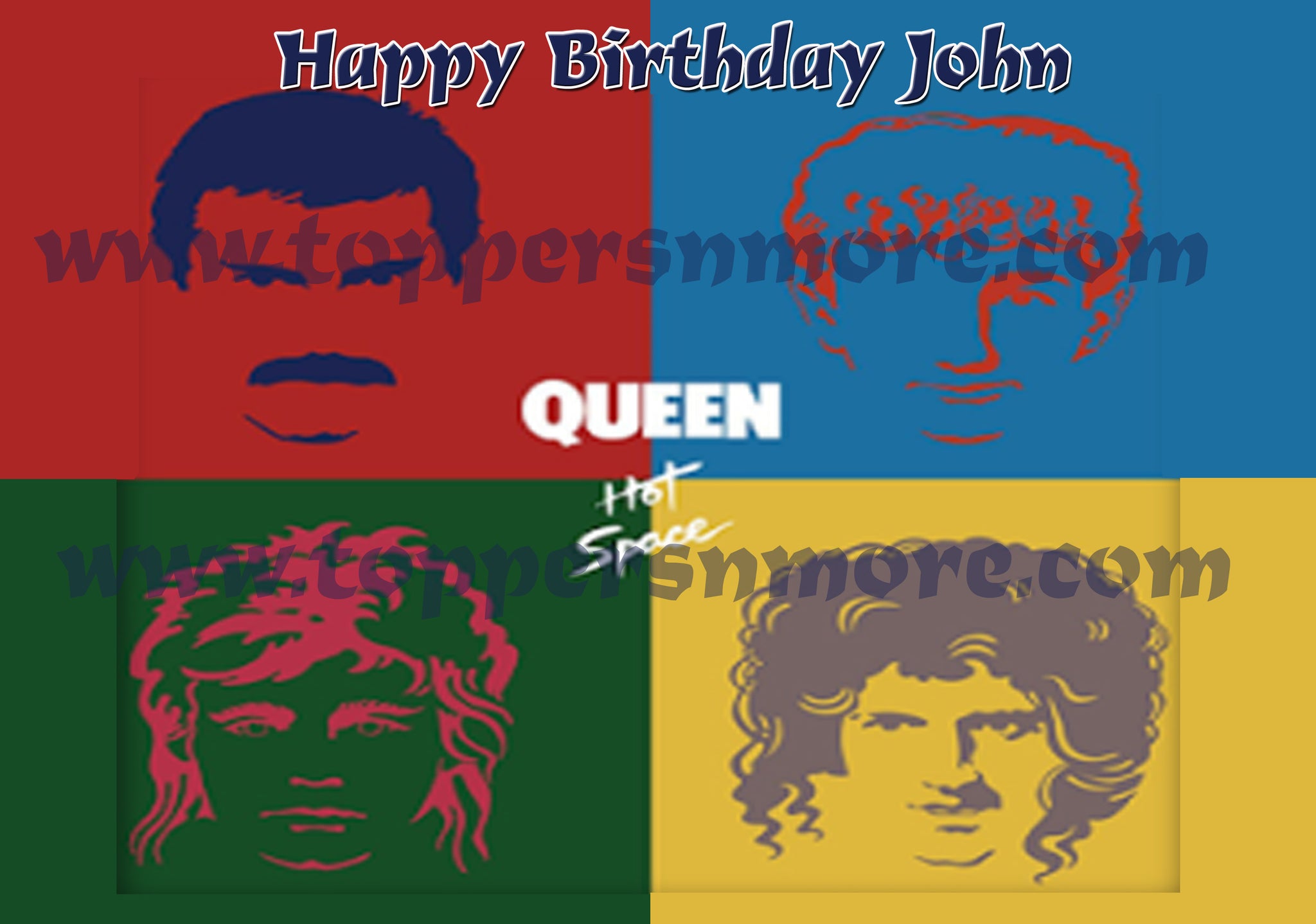 Queen Rock Band Personalized Edible Print Premium Cake Topper Frosting Sheets 5 Sizes