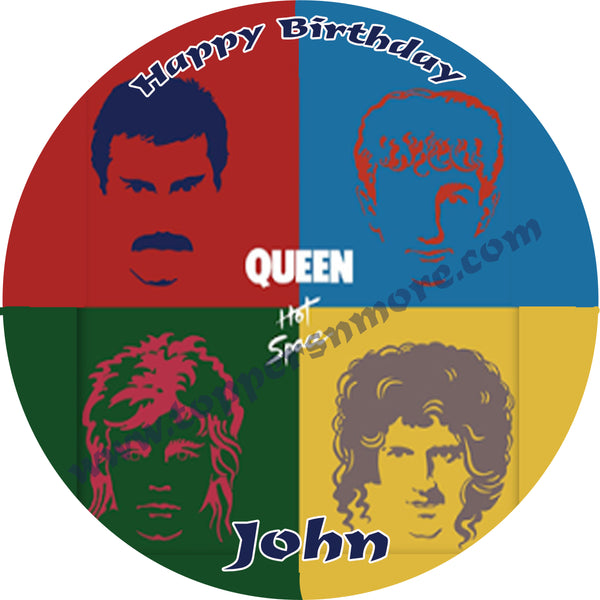 Queen Rock Band Personalized Edible Print Premium Cake Topper Frosting Sheets 5 Sizes