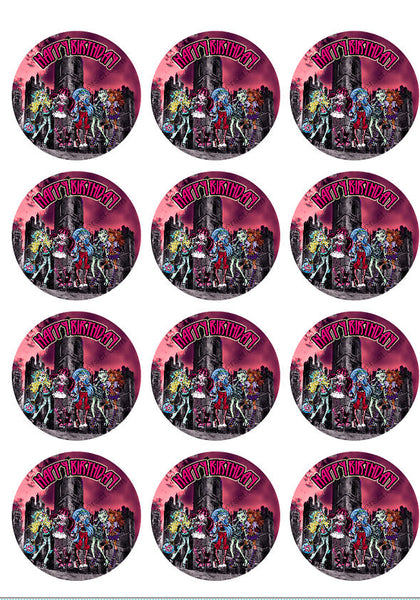 Monster High Personalized Edible Print Premium Cake Topper Frosting Sheets 5 Sizes
