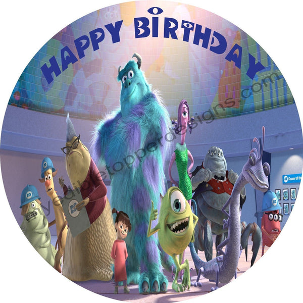 Monsters, Inc Personalized Edible Print Premium Cake Topper Frosting Sheets 5 Sizes