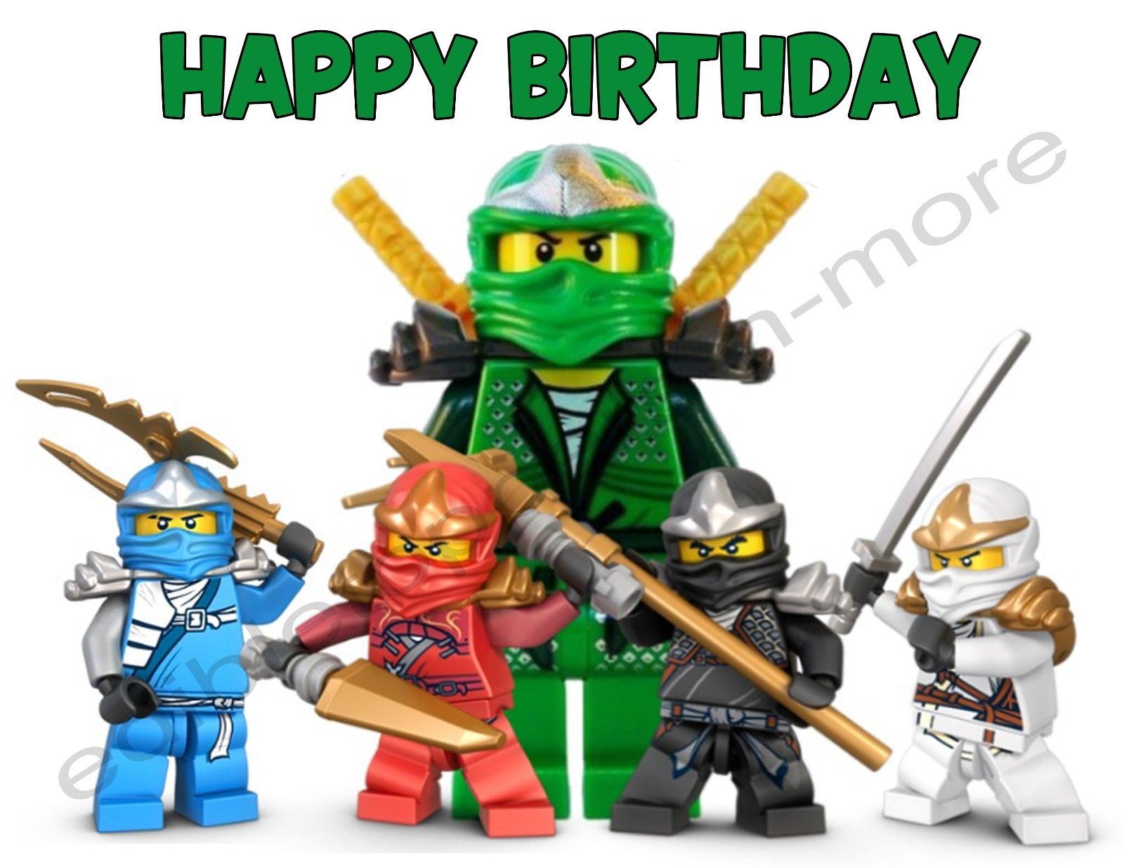 Lego Ninjago Personalized Edible Print Premium Cake Topper Frosting Sheets 5 Sizes