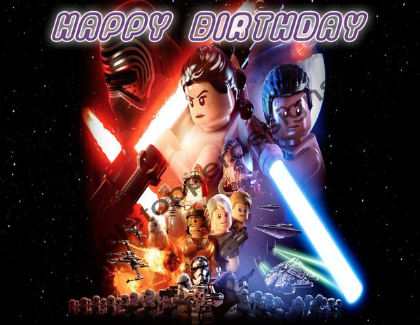 Lego Star Wars Personalized Edible Print Premium Cake Topper Frosting Sheets 5 Sizes