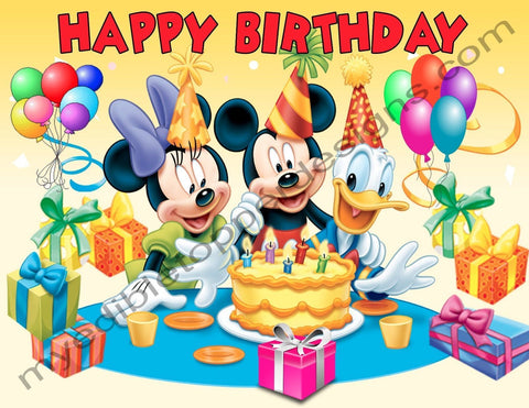 Mickey Mouse Personalized Edible Print Premium Cake Topper Frosting Sheets 5 Sizes